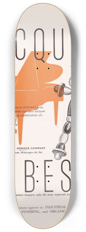 Hercules Incorporated - Lacquer is Best! 8.25 inch art skate deck