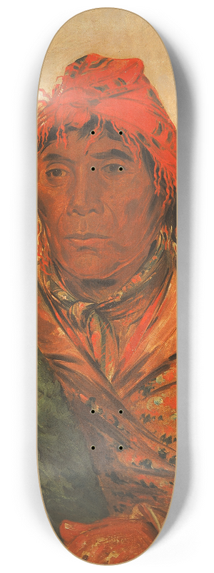 George Catlin - Ee-Mat-L-, King Phillip, Second Chief 8.25 inch art skate deck George Catlin - Ee-Mat-L-, King Phillip, Second Chief 8.25 inch art skate deck