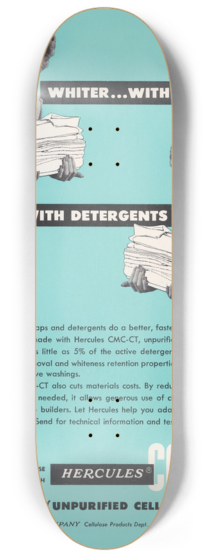 Hercules Incorporated - Whiterwith Soaps 8.25 inch art skate deck