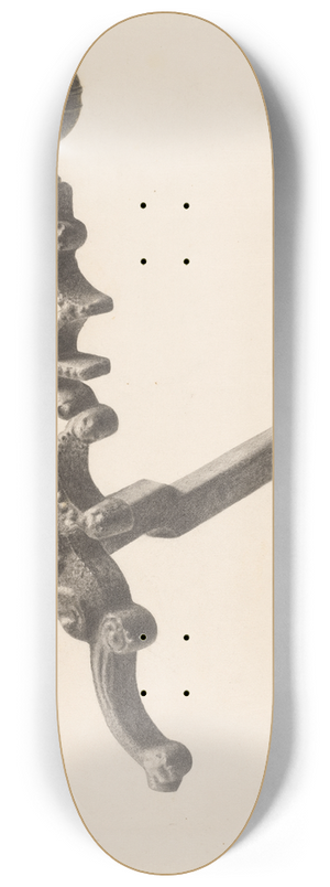 Herman Bader - Andiron (one of pair) 8.25 inch art skate deck
