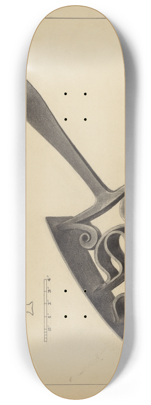 Herman Bader - Flat Iron Holder 8.25 inch art skate deck