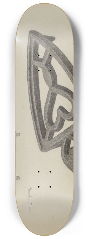 Herman Bader - German Flat-iron Holder 8.25 inch art skate deck