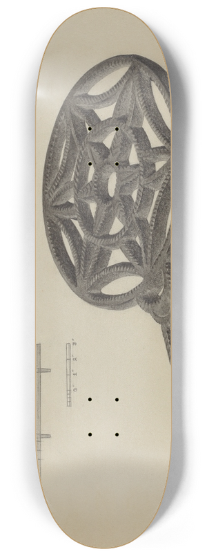 Herman Bader - Pa. German Flat-iron Holder 8.25 inch art skate deck