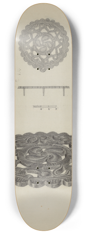 Herman Bader - Pa. German Trivet 8.25 inch art skate deck