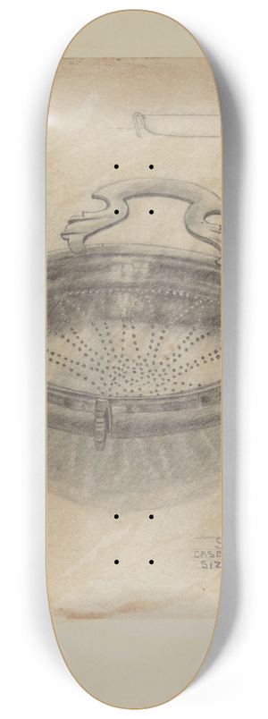 Herman Bader - Silver Strainer 8.25 inch art skate deck