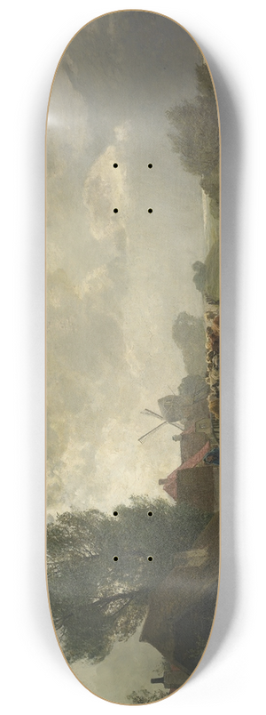 Hermann Baisch - Regentag am Niederrhein 8.25 inch art skate deck