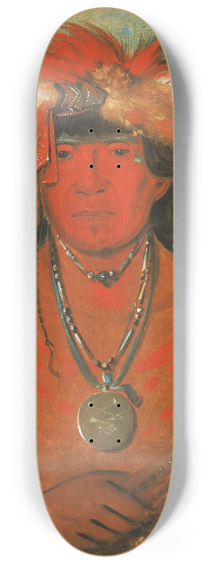 George Catlin - Hh-Je-Day-Ah-Shee, Meeting Birds, a Brave 8.25 inch art skate deck George Catlin - Hh-Je-Day-Ah-Shee, Meeting Birds, a Brave 8.25 inch art skate deck