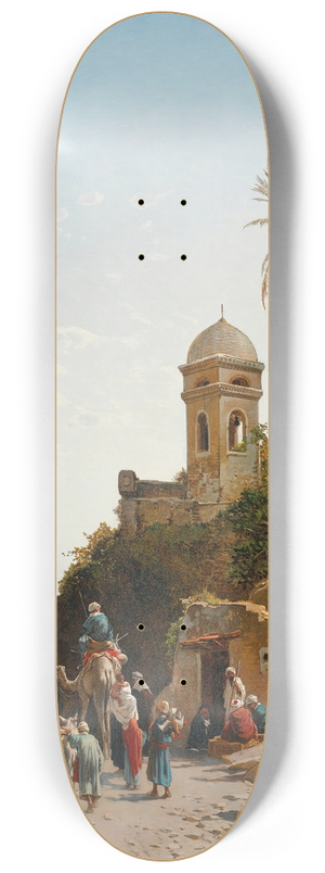 Hermann David Salomon Corrodi - On The Road To Jerusalem 8.25 inch art skate deck