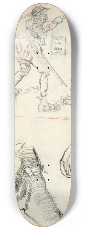 Hermann Groeber - Studienblatt 8.25 inch art skate deck