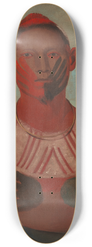 George Catlin - I-O-Wy, One of Black Hawks Principal Warriors 8.25 inch art skate deck George Catlin - I-O-Wy, One of Black Hawks Principal Warriors 8.25 inch art skate deck