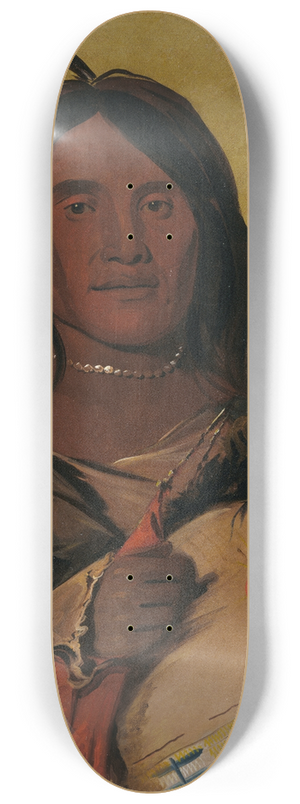 George Catlin - Ka-Ps-Ka-Da, Shell Man, An Oglala Brave 8.25 inch art skate deck George Catlin - Ka-Ps-Ka-Da, Shell Man, An Oglala Brave 8.25 inch art skate deck