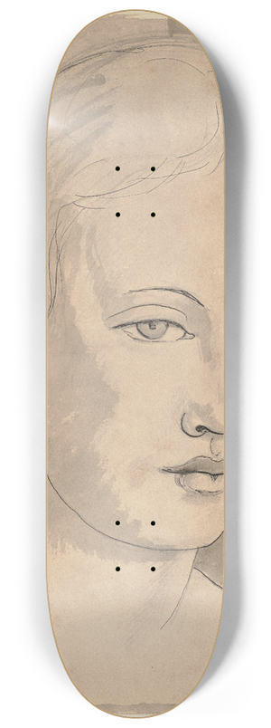 Hermann Lismann - Female portrait 8.25 inch art skate deck