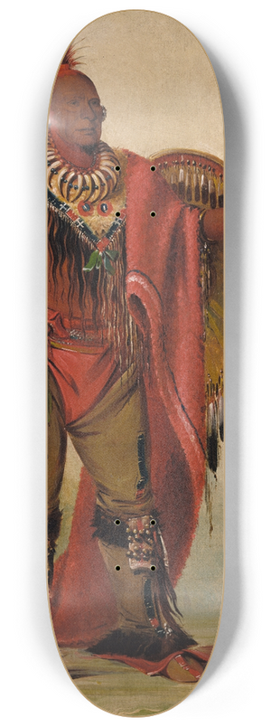 George Catlin - Kee-O-Kk, The Watchful Fox, Chief of The Tribe 8.25 inch art skate deck George Catlin - Kee-O-Kk, The Watchful Fox, Chief of The Tribe 8.25 inch art skate deck