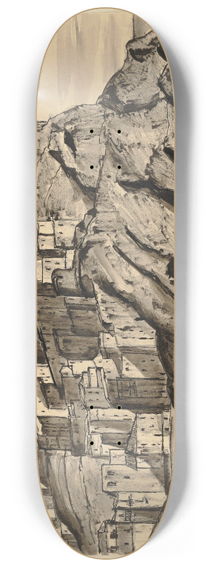 Hermann Lismann - Manarola Liguria vom Boot aus 8.25 inch art skate deck