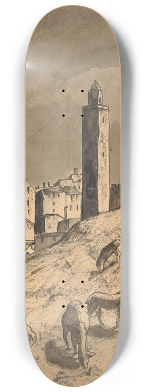 Hermann Lismann - San Gimignano 8.25 inch art skate deck