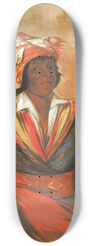 George Catlin - Kt-tee-o-tb-bee, How Did He Kill, a Noted Brave 8.25 inch art skate deck George Catlin - Kt-tee-o-tb-bee, How Did He Kill, a Noted Brave 8.25 inch art skate deck