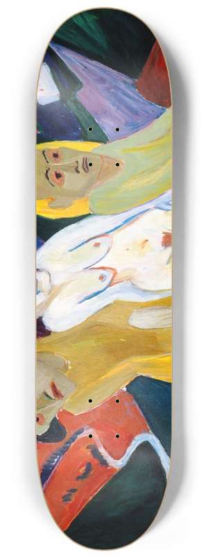 Hermann Scherer - Drei Menschen in Landschaft 8.25 inch art skate deck