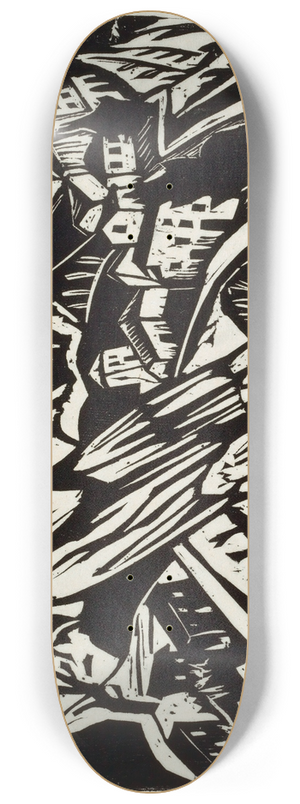 Hermann Scherer - Mann in Landschaft (Der Maler) 8.25 inch art skate deck