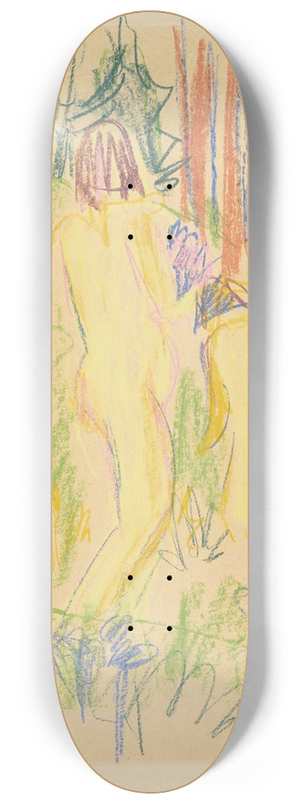 Hermann Scherer - Zwei Mdchen im Wald 8.25 inch art skate deck