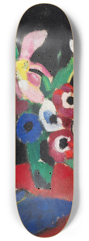 Hermann Stenner - Blumenstilleben auf Schwarzem Grund II 8.25 inch art skate deck