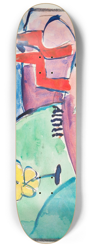 Hermann Stenner - Die gelbe Blume 8.25 inch art skate deck