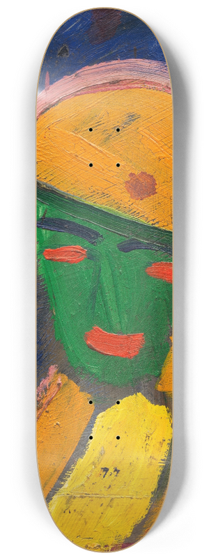 Hermann Stenner - Grne Frau mit gelbem Hut I 8.25 inch art skate deck