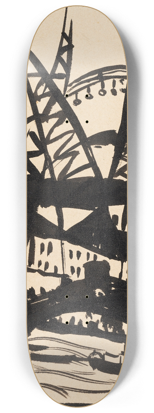 Hermann Stenner - Paris, Eiffelturm mit Seinebrcke 8.25 inch art skate deck
