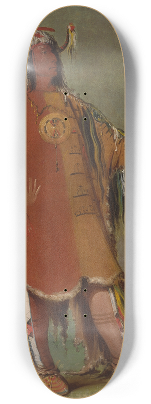 George Catlin - Mh-To-Th-Pa, Four Bears, Second Chief, In Full Dress 8.25 inch art skate deck George Catlin - Mh-To-Th-Pa, Four Bears, Second Chief, In Full Dress 8.25 inch art skate deck