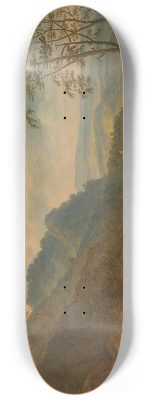 Herman Saftleven - Mountainous Landscape with Farm 8.25 inch art skate deck