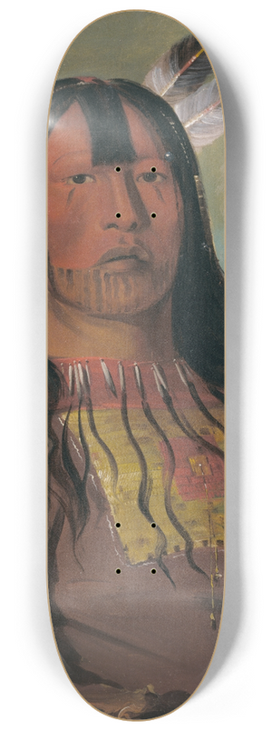 George Catlin - Mix-Ke-Mte-Skin-Na, Iron Horn, a Warrior 8.25 inch art skate deck George Catlin - Mix-Ke-Mte-Skin-Na, Iron Horn, a Warrior 8.25 inch art skate deck