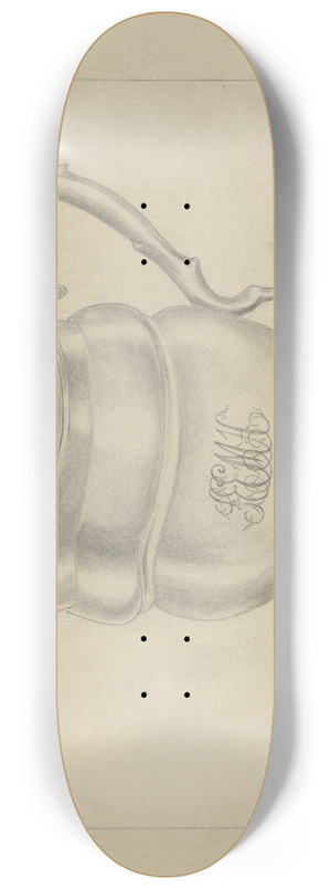 Hester Duany - Silver Creamer 8.25 inch art skate deck