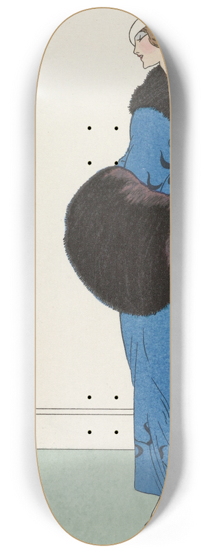 H. Honore - Robe de duvetin bleu 8.25 inch art skate deck