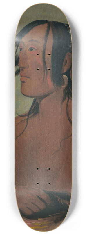 George Catlin - Pa-Ris-Ka-Ro-Pa, Two Crows, The Younger 8.25 inch art skate deck George Catlin - Pa-Ris-Ka-Ro-Pa, Two Crows, The Younger 8.25 inch art skate deck