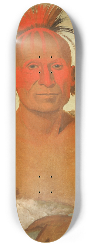 George Catlin - Pash-ee-pa-h, Little Stabbing Chief, the Younger, One of Black Hawks Braves 8.25 inch art skate deck George Catlin - Pash-ee-pa-h, Little Stabbing Chief, the Younger, One of Black Hawks Braves 8.25 inch art skate deck