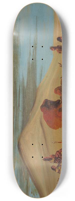 George Catlin - Sioux Worshiping At The Red Boulders 8.25 inch art skate deck George Catlin - Sioux Worshiping At The Red Boulders 8.25 inch art skate deck