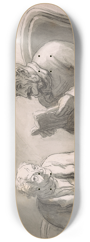Honor Daumier - Reading 8.25 inch art skate deck