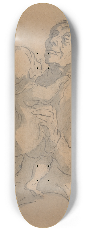 Honor Daumier - The Grandmother 8.25 inch art skate deck
