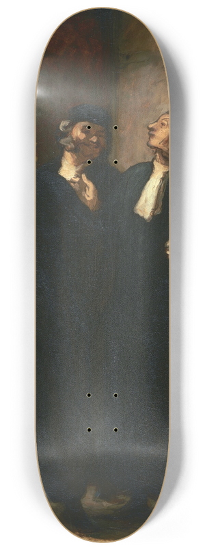 Honor Daumier - Three Lawyers 8.25 inch art skate deck