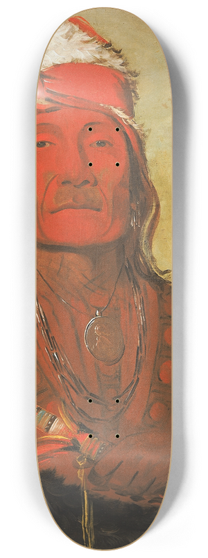 George Catlin - Toh-K-E-To, Stone With Horns, a Chief 8.25 inch art skate deck George Catlin - Toh-K-E-To, Stone With Horns, a Chief 8.25 inch art skate deck
