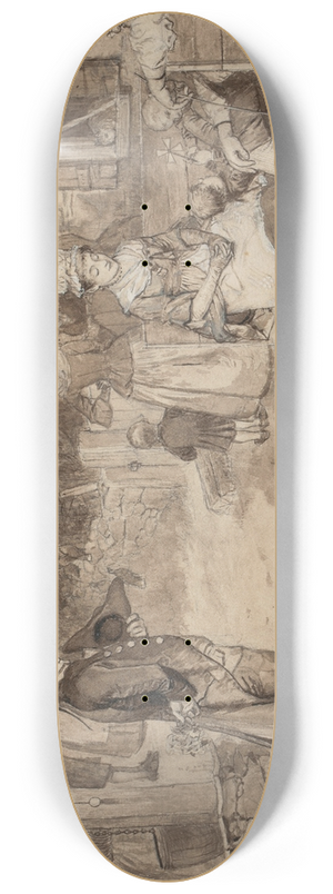 Howard Pyle - Sunday In Old Catskill 8.25 inch art skate deck