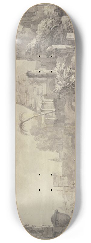 Hubert Robert - Heroic landscape 8.25 inch art skate deck