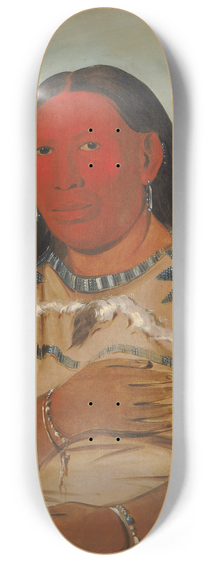 George Catlin - Wife of Two Crows 8.25 inch art skate deck George Catlin - Wife of Two Crows 8.25 inch art skate deck