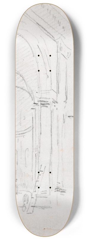 Hubert Robert - Monumental Arch 8.25 inch art skate deck