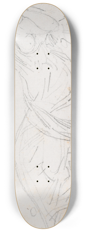Hubert Robert - Statue of Cleopatra 8.25 inch art skate deck