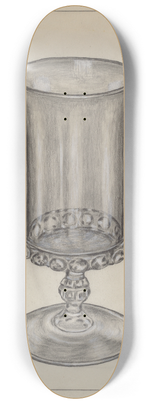 Hugh Clarke - Drinking Glass 8.25 inch art skate deck