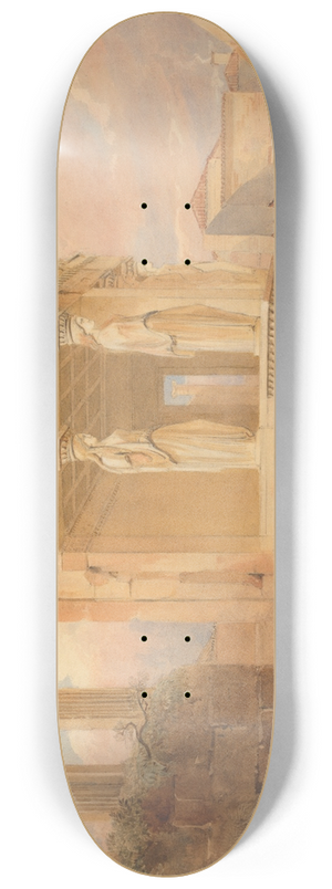 Hugh William Williams - The Erechtheum, Athens 8.25 inch art skate deck