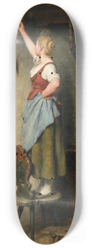 Hugo Kauffmann - Mdel an der Uhr 8.25 inch art skate deck