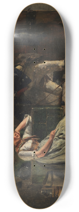 Hugo Kauffmann - Postillion und schlafendes Mdel 8.25 inch art skate deck