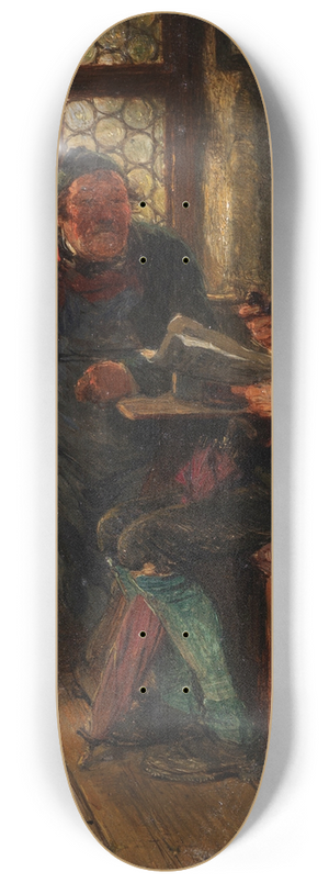 Hugo Kauffmann - Unterhaltung in der Stube 8.25 inch art skate deck
