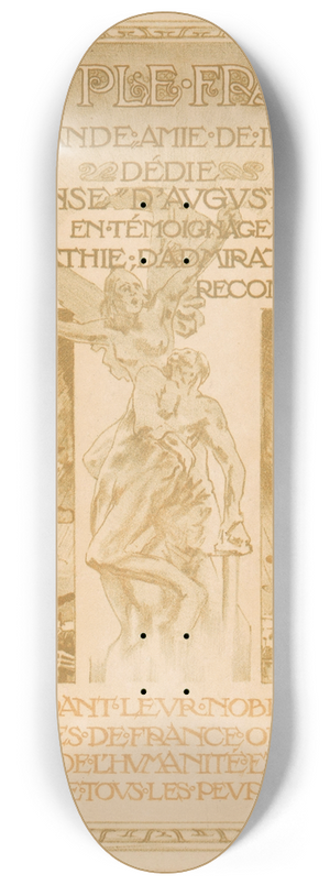 Huib Luns - Au peuple franais 8.25 inch art skate deck